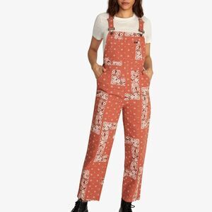 RVCA Women's Cinnamon Adjustable Straps Succession Overall pants Size 25